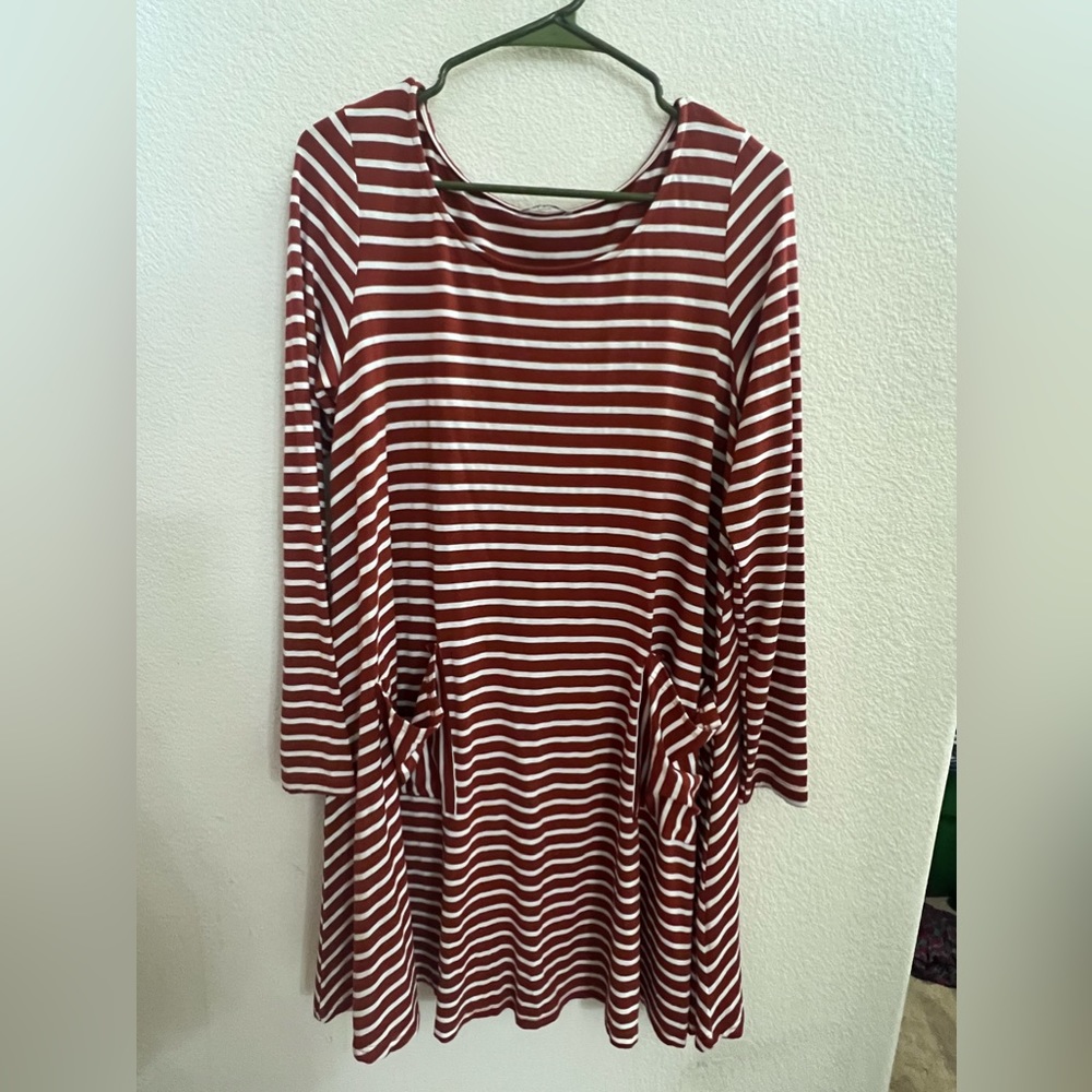 Rust color tunic dress size small